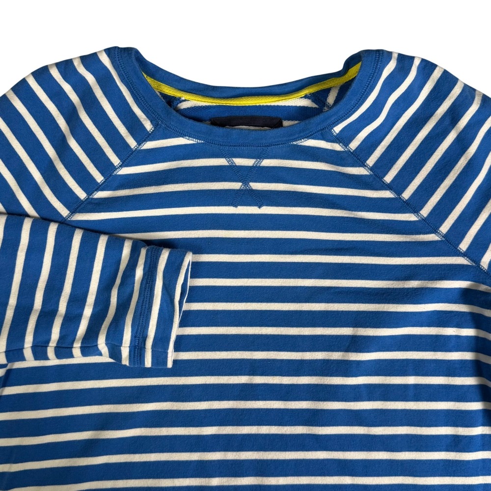 Boden Womens 14 Blue White Striped Cotton Raglan‎ Long Sleeve Sweatshirt UK 18
